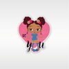 BE YOU lil Puff Girl Individual Die Cut Sticker | Fefus Designs