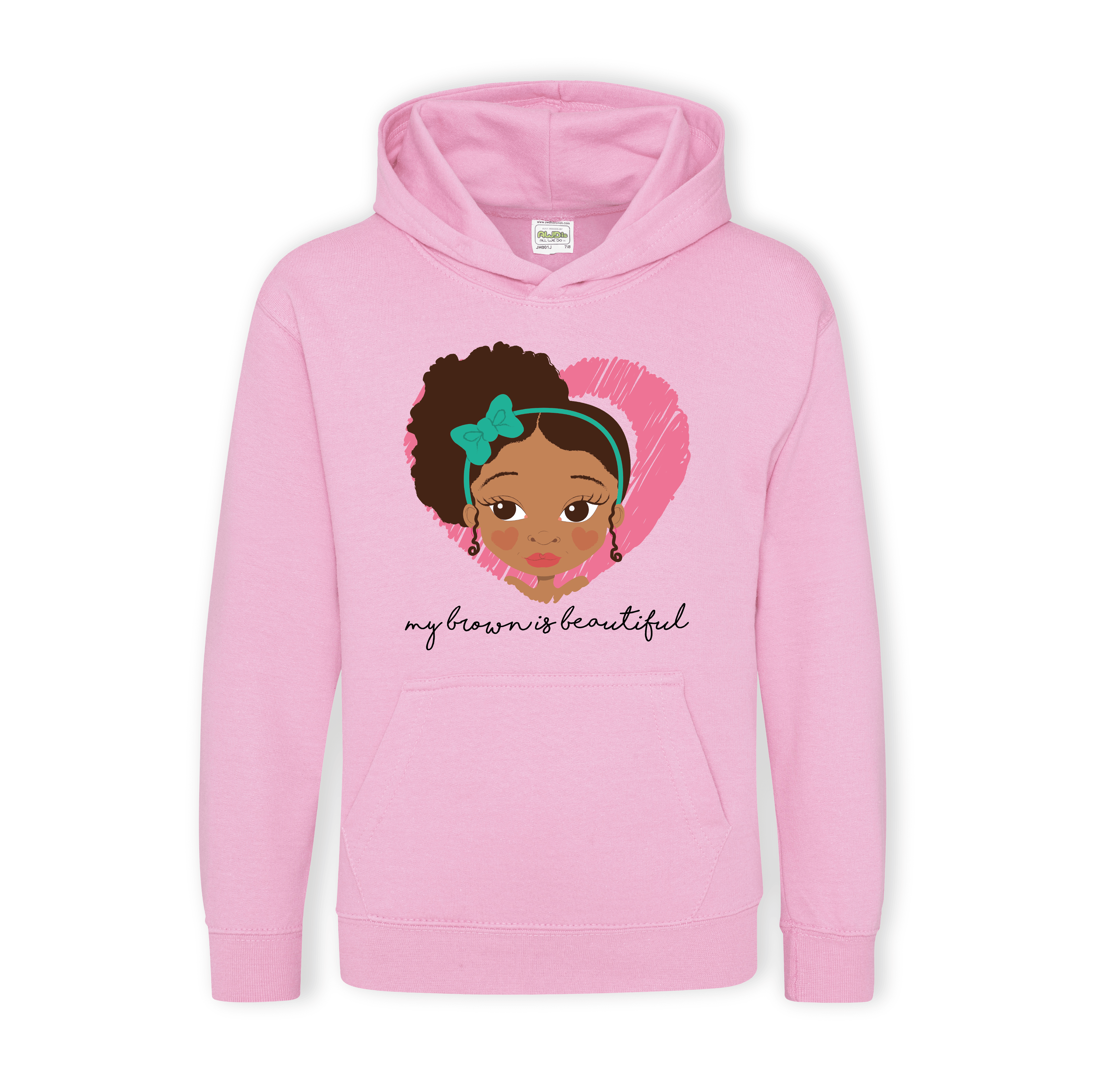 My Brown Is Side Ponytail Girl Hoodie | Fefus Designs