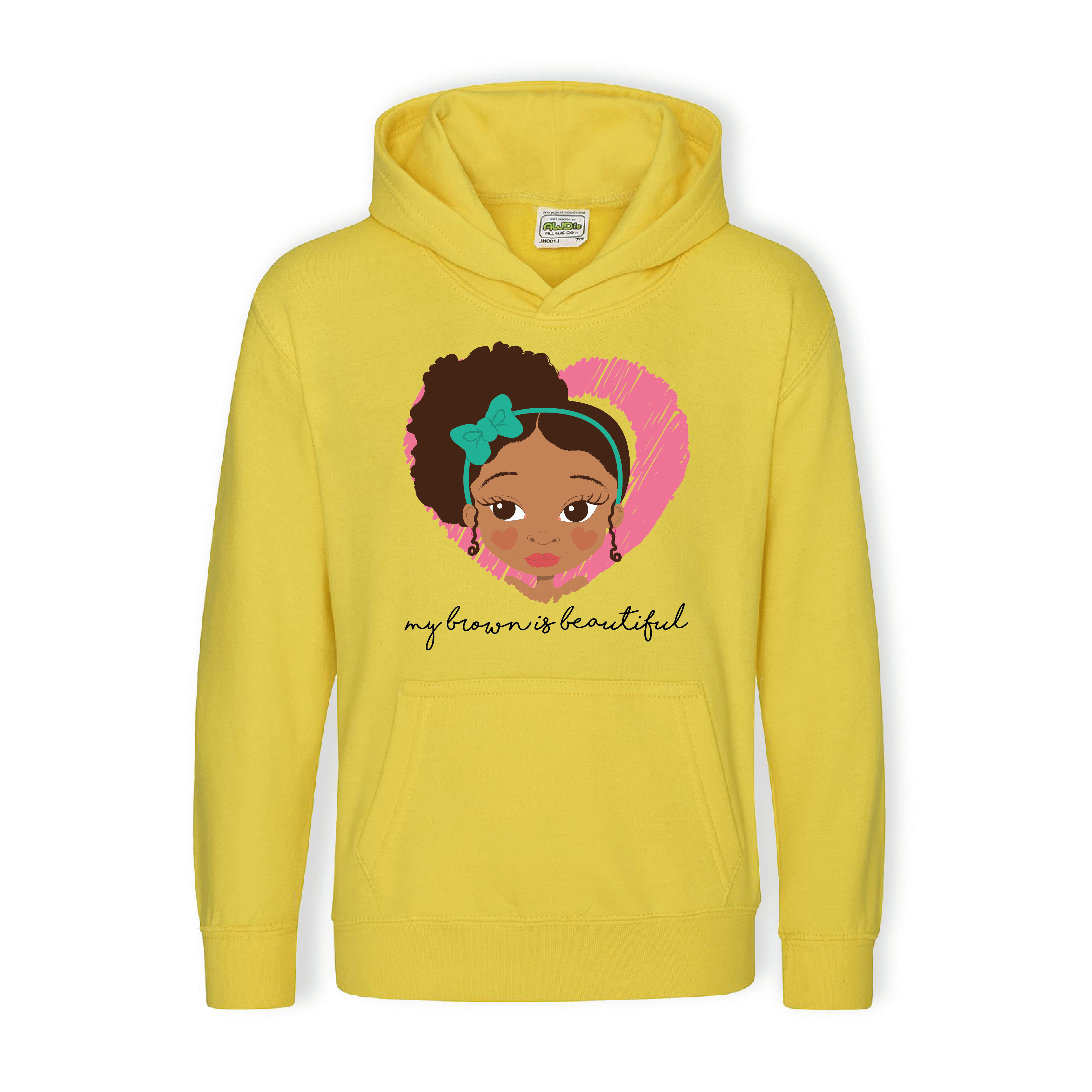 My Brown Is Side Ponytail Girl Hoodie | Fefus Designs