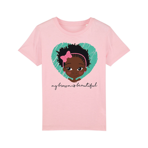 MY BROWN IS PUFF GIRLS TEE | Fefus Designs