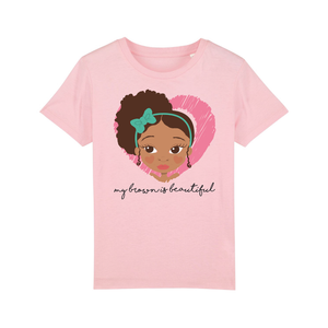 MY BROWN IS SIDE PONY GIRLS TEE | Fefus Designs