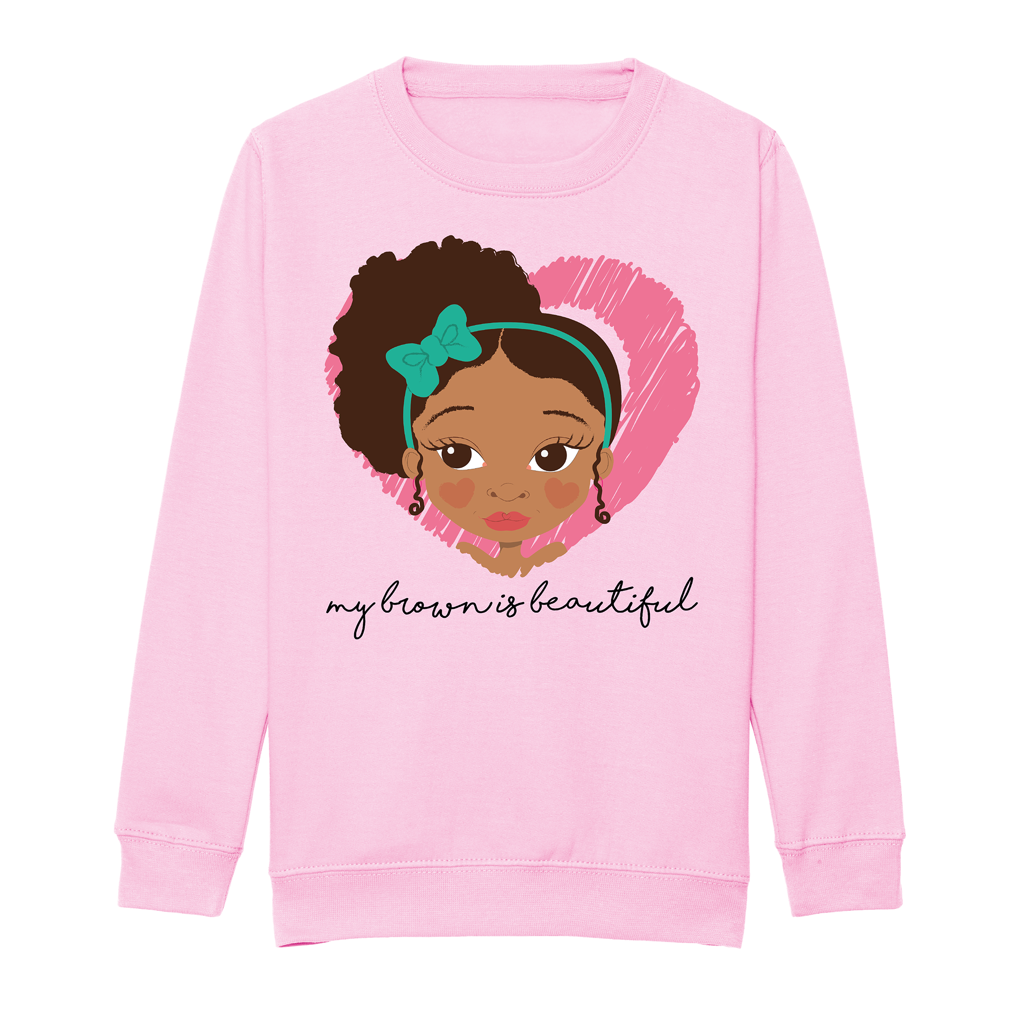 My Brown Is Side Ponytail Girl Sweatshirt | Fefus Designs
