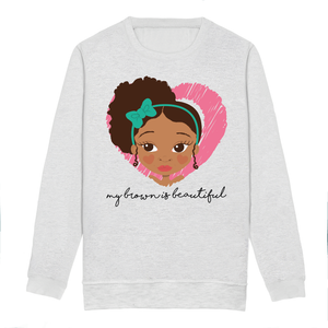 My Brown Is Side Ponytail Girl Sweatshirt | Fefus Designs