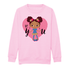 Little Fashionista Puff Girls Sweatshirt | Fefus Designs