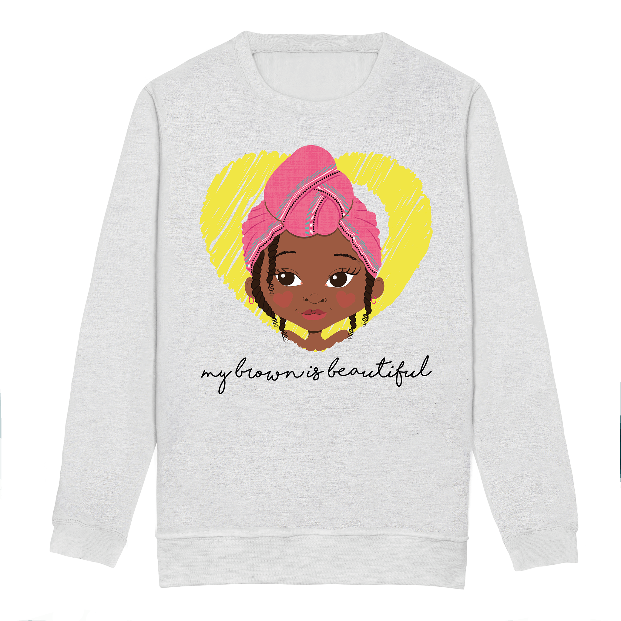 Amiyah - My Brown Is Wrap Girls Sweatshirt | Fefus Designs