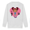 Little Fashionista Puff Girls Sweatshirt | Fefus Designs
