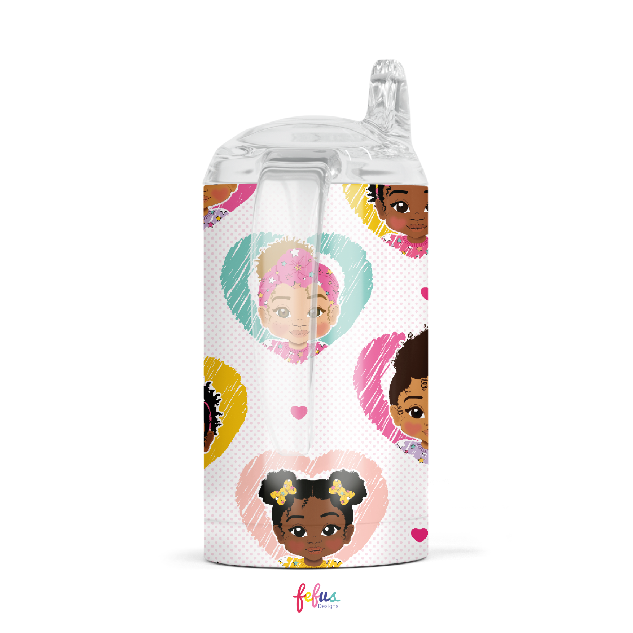 Sprinkles Brown Baby Girls - Tumbler With Sippy Lid | Fefus Designs