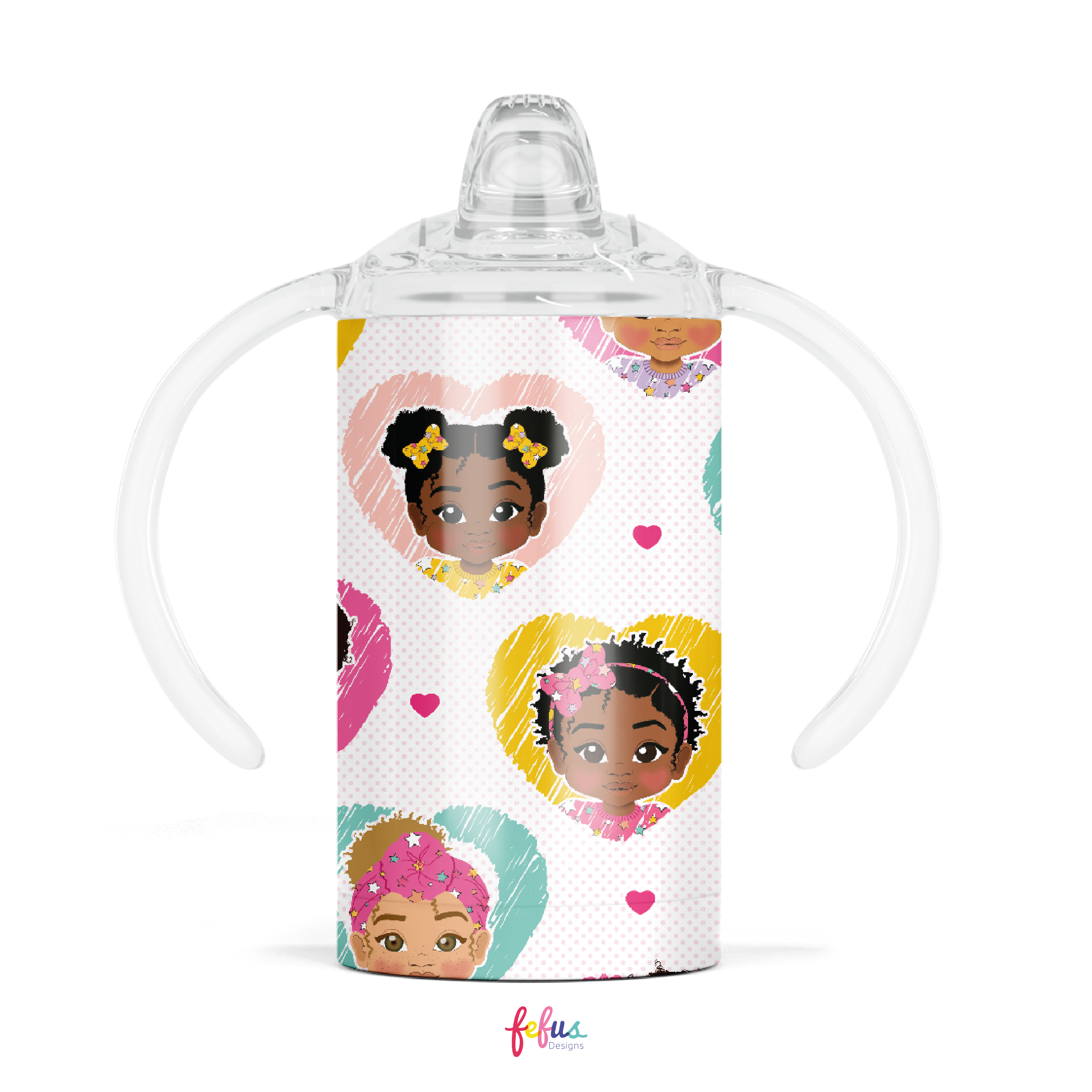 Sprinkles Brown Baby Girls - Tumbler With Sippy Lid | Fefus Designs