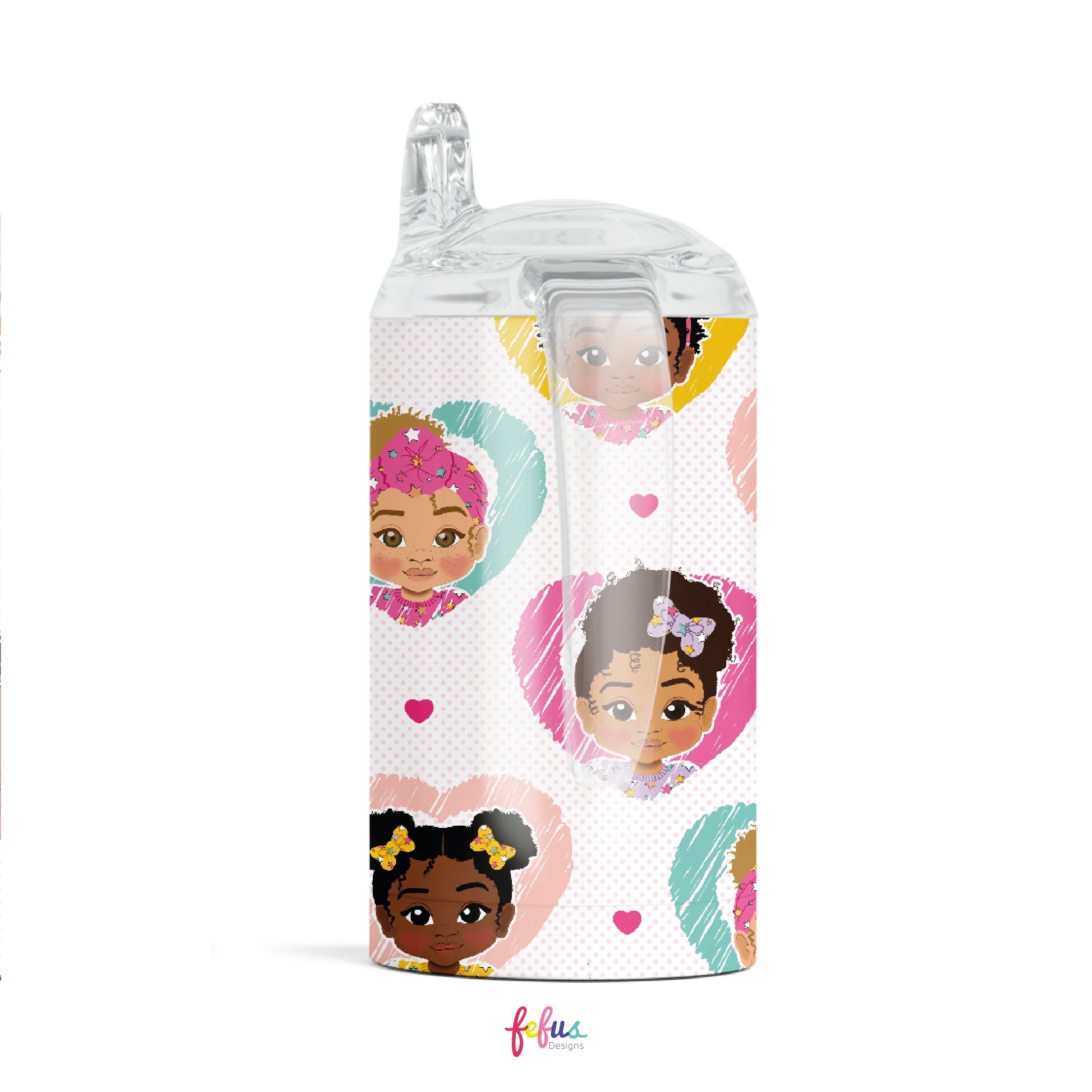 Sprinkles Brown Baby Girls - Tumbler With Sippy Lid | Fefus Designs