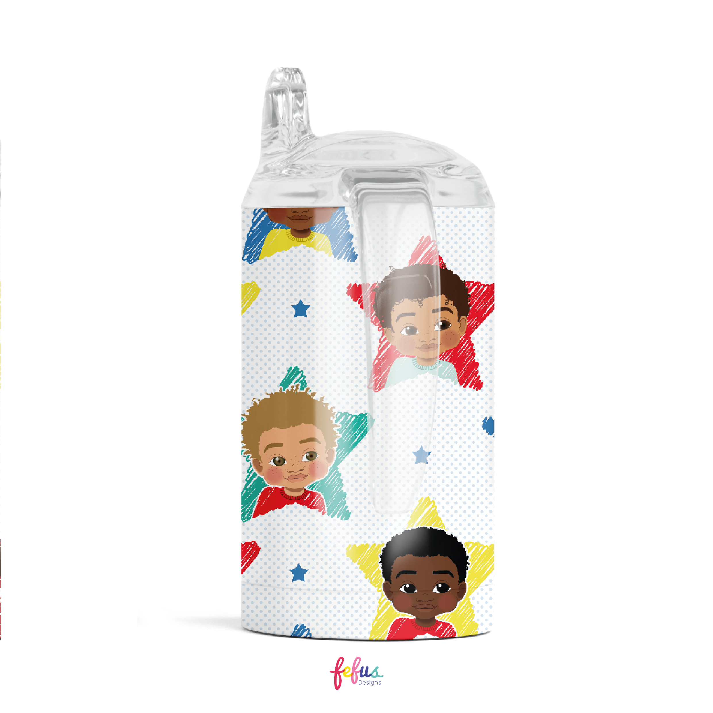 Sprinkles Brown Boy Joy - Tumbler With Sippy Lid | Fefus Designs