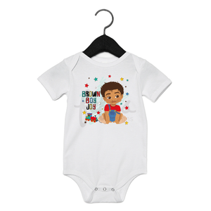 Brown Baby Boys Bodysuit - FDB33  | Fefus Designs