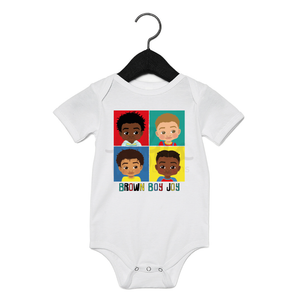 Four Brown Baby Boys Bodysuit - FDB38 | Fefus Designs