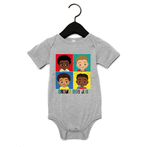 Four Brown Baby Boys Bodysuit - FDB38 | Fefus Designs