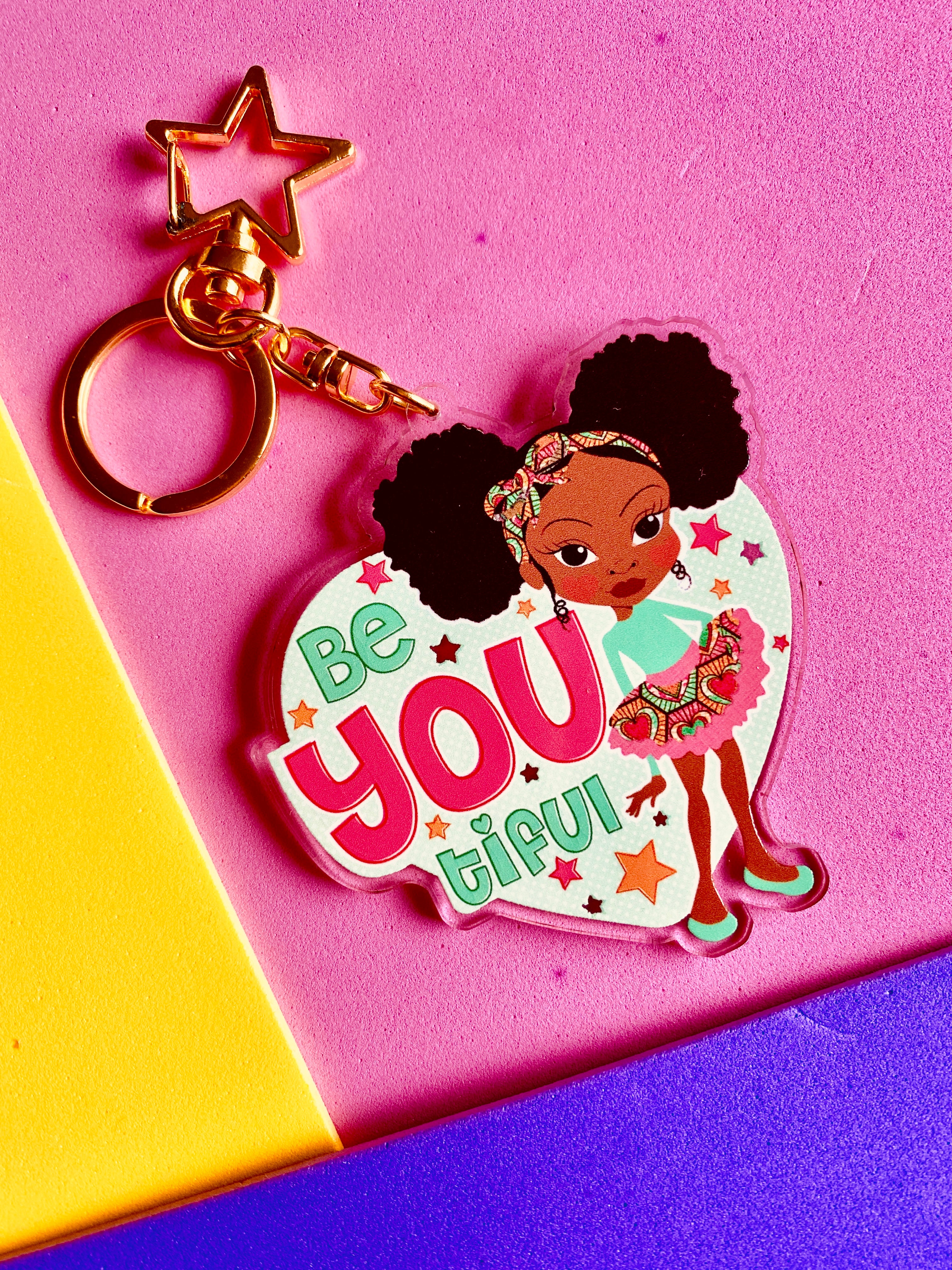 Deja - Be You Tiful | Keyring/ Bag Charm | Fefus Designs