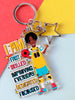 Kyrese - Brown Boy Joy Football Keyring/ Bag Charm | Fefus Designs