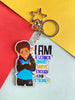 Niles - Brown Boy Joy Affirmation Keyring/ Bag Charm | Fefus Designs