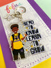 Jamir - Brown Boy Readers Keyring/ Bag Charm | Fefus Designs