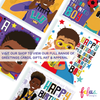 Kyrese - FOOTBALL - Black childrens Greetings Card | Fefus designs