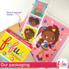 First Birthday - Afro Puff Mixed race Girls Birthday Card | Fefus designs