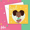 Load image into Gallery viewer, Deja - Black Girl Magic Greetings Card | Fefus designs