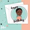 Fefus D - FASHIONISTA - Black childrens Greetings Card | Fefus designs