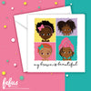 My Brown Is Beautiful - Black Kids Greetings Card | Fefus designs