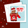Load image into Gallery viewer, Merry Christmas Boys Card V2 - Black Christmas Card | Fefus designs