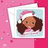 Girls Santa Hat V1 -  Mixed Christmas Card | Fefus designs